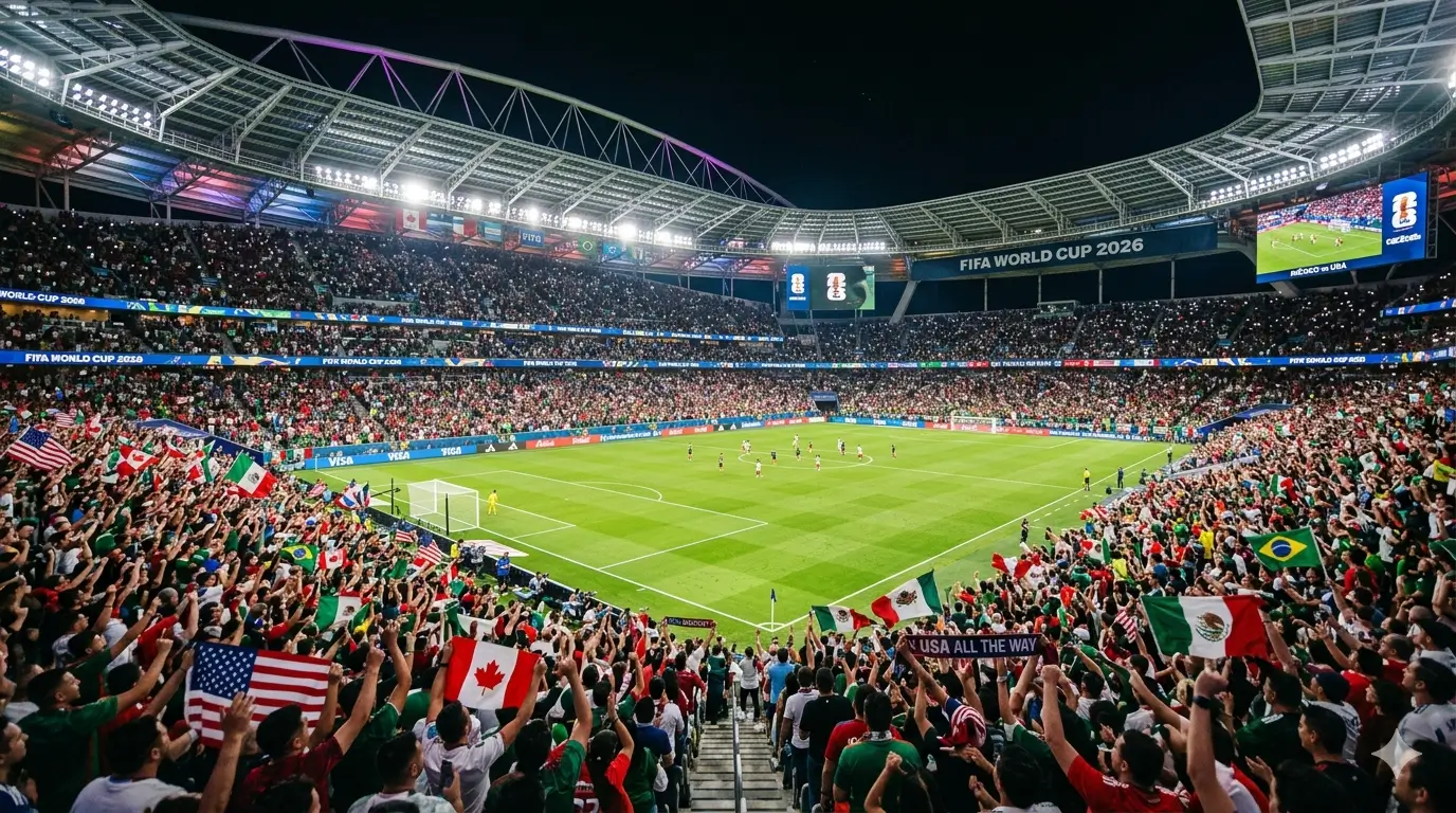 a view of stadium full of fans cheering their favorite player 